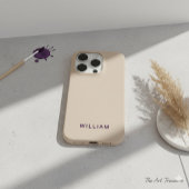 Gepersonaliseerde Beige Kleur iPhone Case met Cust