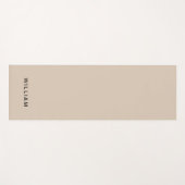 Gepersonaliseerde Beige & Monogram Naam Yoga Mat (Voorkant (horizontaal))