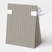 Gepersonaliseerde beige pinstripes bedankdoosjes (Achterkant)