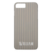 Gepersonaliseerde beige pinstripes Case-Mate iPhone case (Achterkant)