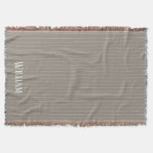 Gepersonaliseerde beige pinstripes deken (Voorkant)