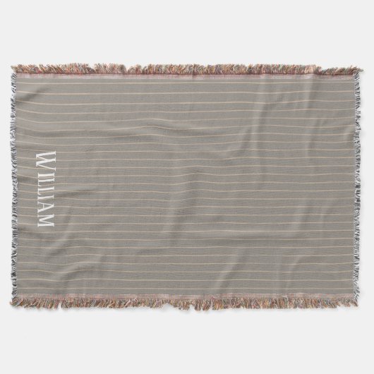 Gepersonaliseerde beige pinstripes deken (Voorkant)