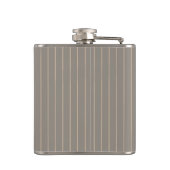 Gepersonaliseerde beige pinstripes heupfles (Achterkant)