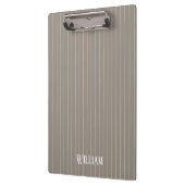 Gepersonaliseerde beige pinstripes klembord (Links)