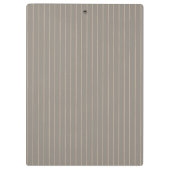 Gepersonaliseerde beige pinstripes klembord (Achterkant)