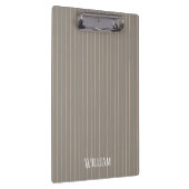 Gepersonaliseerde beige pinstripes klembord (Rechts)