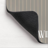 Gepersonaliseerde beige pinstripes muismat (Hoek)
