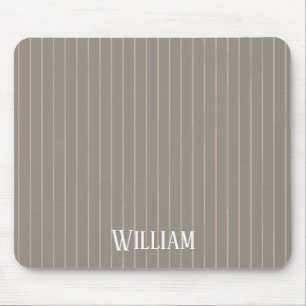 Gepersonaliseerde beige pinstripes muismat