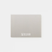 Gepersonaliseerde beige pinstripes post-it® notes (Voorkant)