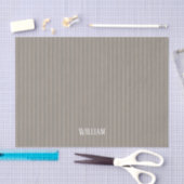 Gepersonaliseerde beige pinstripes tissuepapier (Craft)