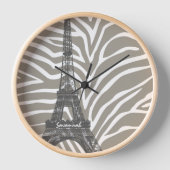 Gepersonaliseerde Beige Tones Zebra Eiffeltoren Kl (Voorkant)