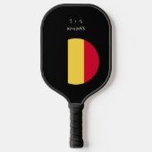Gepersonaliseerde België vlag cadeau Pickleball Paddle (Voorkant)