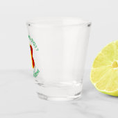 Gepersonaliseerde Belgische engel kerst vlag Shot Glas (Rechts)