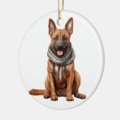 Gepersonaliseerde Belgische Malinois Hondenkunst Keramisch Ornament (Links)