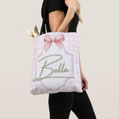 Gepersonaliseerde Bella Baby Meisje Kwekerij Bow & Tote Bag (Dichtbij)
