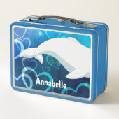 Gepersonaliseerde Beluga Whale en Blue Hearts Arct (Achterkant)