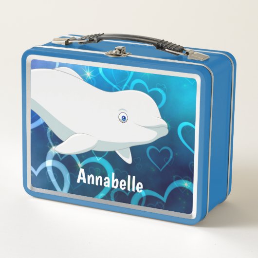 Gepersonaliseerde Beluga Whale en Blue Hearts Arct (Voorkant)