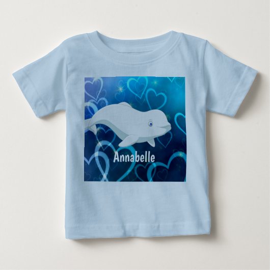 Gepersonaliseerde Beluga Whale en Blue Hearts Arct (Voorkant)