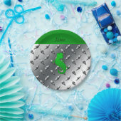 Gepersonaliseerde benaming gecko zilverdiamant bor papieren bordje (Feest)