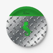 Gepersonaliseerde benaming gecko zilverdiamant bor papieren bordje (Voorkant)