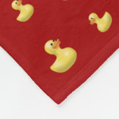 Gepersonaliseerde benaming patroon rode rubbereend fleece deken (Hoek)