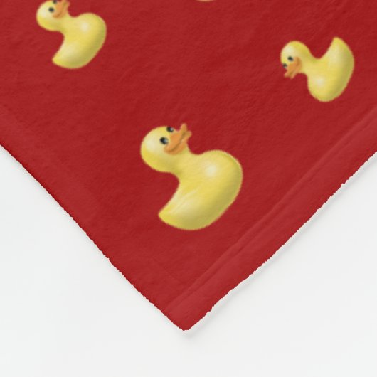 Gepersonaliseerde benaming patroon rode rubbereend fleece deken (Hoek)