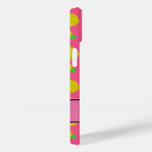 Gepersonaliseerde benaming roze gele ananassen Case-Mate iPhone case (Achterkant / Rechts)