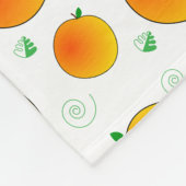 Gepersonaliseerde benaming witte perziken groene b fleece deken (Hoek)