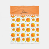 Gepersonaliseerde benaming witte perziken groene b fleece deken (Voorkant)