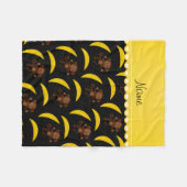 Gepersonaliseerde benaming zwarte apenbananen fleece deken (Voorkant (Horizontaal))