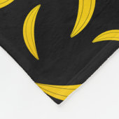 Gepersonaliseerde benaming zwarte bananen fleece deken (Hoek)