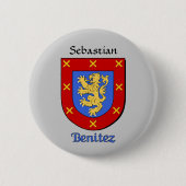 Gepersonaliseerde Benitez Historisch Schild Ronde Button 5,7 Cm (Voorkant)