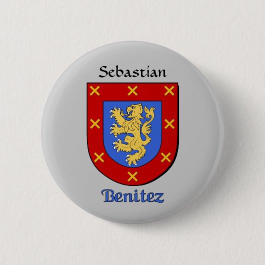 Gepersonaliseerde Benitez Historisch Schild Ronde Button 5,7 Cm (Voorkant)
