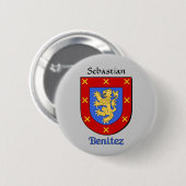 Gepersonaliseerde Benitez Historisch Schild Ronde Button 5,7 Cm (Voorkant /achterkant)