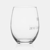 Gepersonaliseerde benoemde grootmoeder wijnglas zonder voet (Rechts)