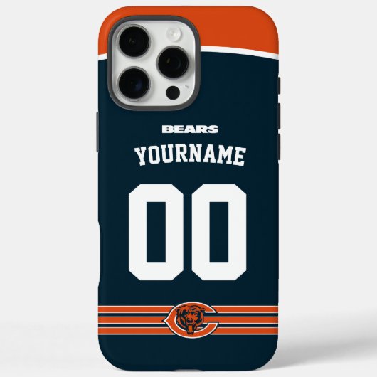 Gepersonaliseerde Beren Jersey Amerikaans Football Case-Mate iPhone Case (Achterkant)