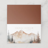 Gepersonaliseerde berg bruiloft plaats kaarten plaatskaartje (Buitenkant ongevouwen)