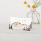 Gepersonaliseerde berg bruiloft plaats kaarten plaatskaartje (Voorkant)