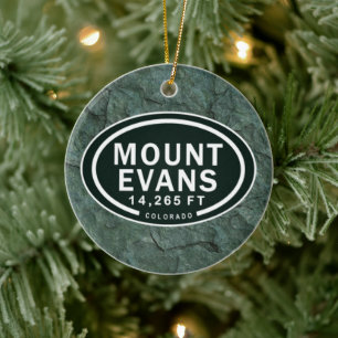 Gepersonaliseerde berg Evans Colorado Rocky Mounta Keramisch Ornament