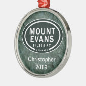Gepersonaliseerde berg Evans Colorado Rocky Mounta Metalen Ornament (Links)