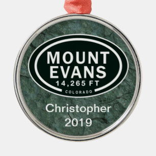 Gepersonaliseerde berg Evans Colorado Rocky Mounta Metalen Ornament