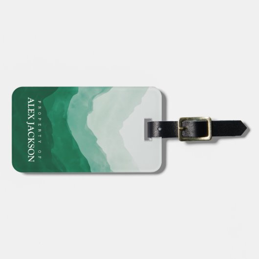 Gepersonaliseerde bergen in de openlucht bagagelabel (Voorkant horizontaal)