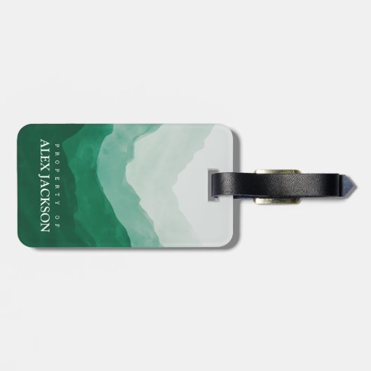 Gepersonaliseerde bergen in de openlucht bagagelabel (Achterkant horizontaal)