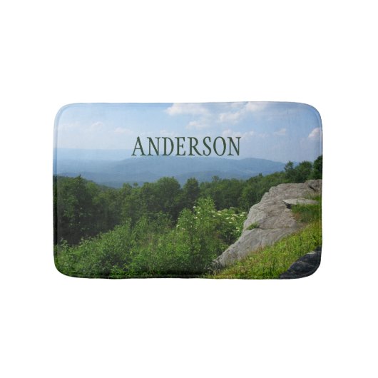 Gepersonaliseerde bergen Landschap Shenandoah Park Badmat (Voorkant)