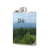 Gepersonaliseerde bergen Scenery Skyline Drive Heupfles (Links)