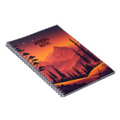 Gepersonaliseerde berglandschap zonsondergang notitieboek (Rechterzijde)