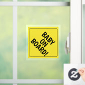 Gepersonaliseerde bericht Baby aan boord van de au Raamsticker (Huis)
