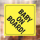 Gepersonaliseerde bericht Baby aan boord van de au Raamsticker (Vel 2)