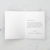 Gepersonaliseerde bericht Foto Bruiloft Dusty Blue Bedankkaart (Binnen)