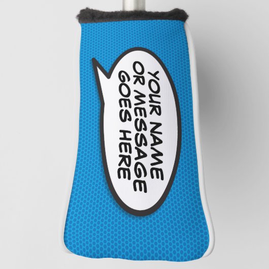Gepersonaliseerde Bericht Spraak Bubble Leuk Golfheadcover (Draai 90)